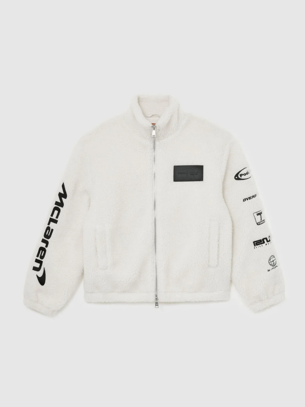 Reiss McLaren X McLaren F1 Team White Racing Logo Fleece Jacket -fit, view 2