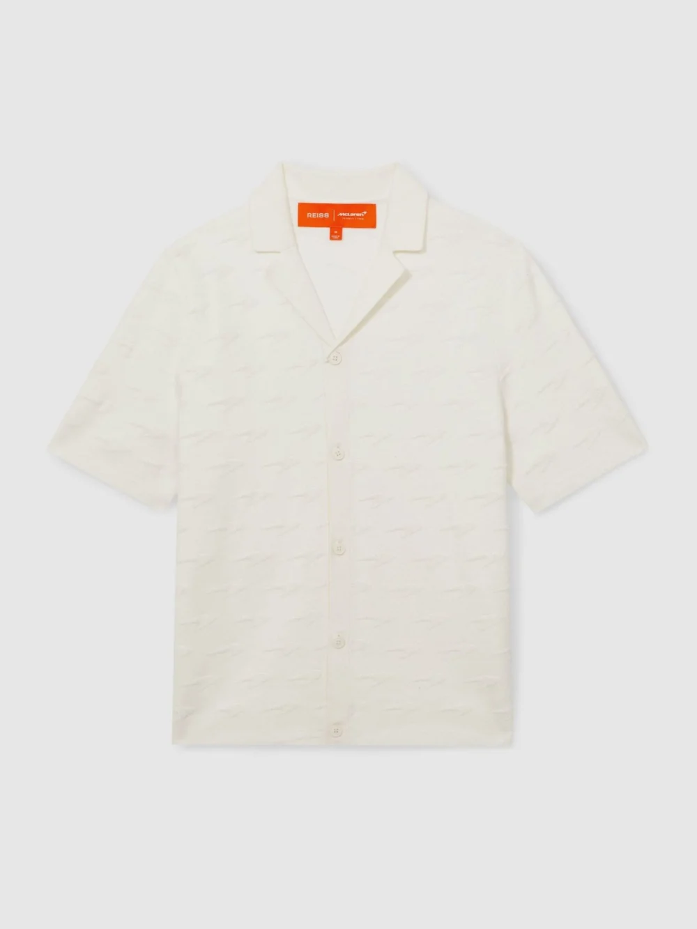 Reiss McLaren X McLaren F1 Team White Speedmark Knit Shirt, view 3