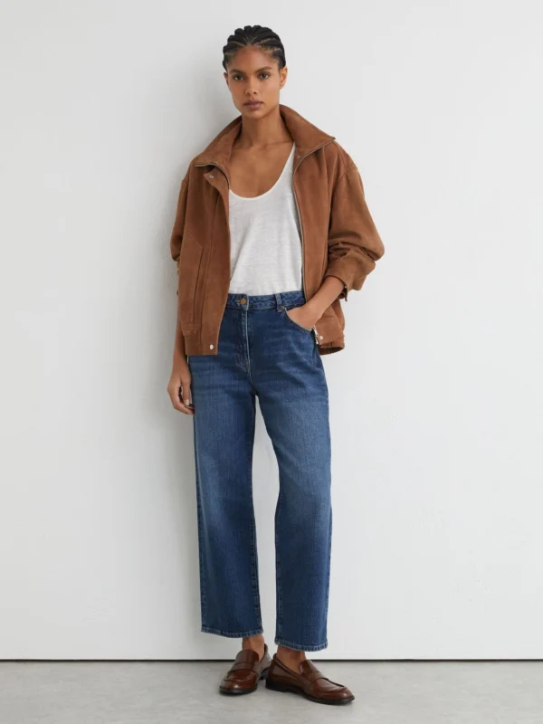 Reiss Mid Blue Mid-rise Straight-leg Jeans
