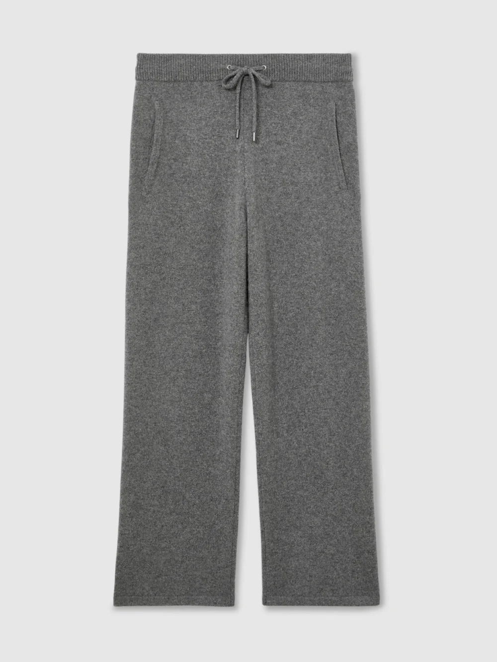 Reiss Mid Grey Melange Cashmere Relaxed-fit Joggers, view 2