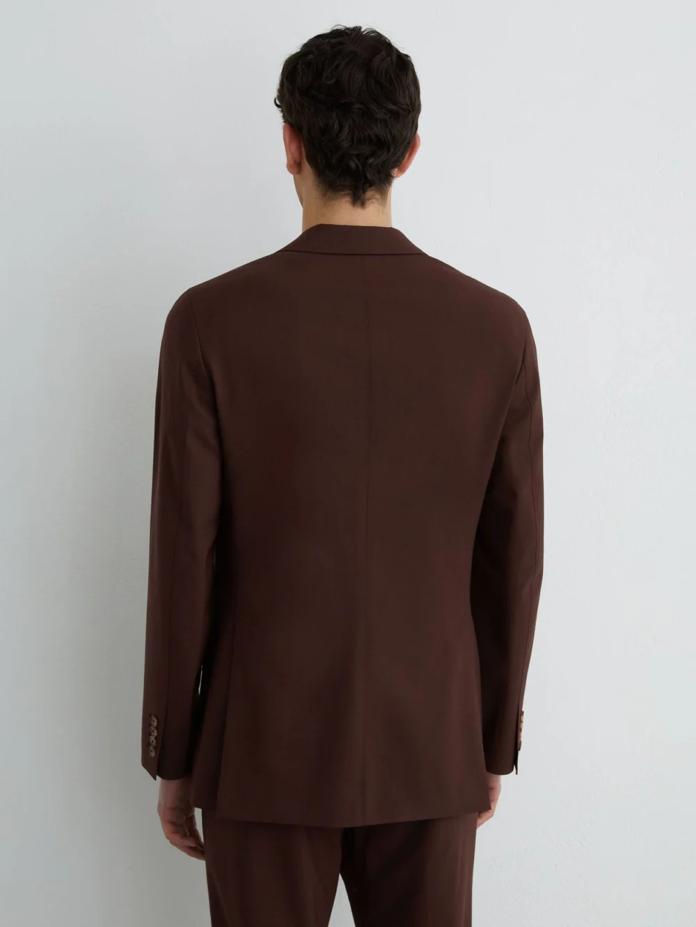 Reiss Mineral Chocolate Brown Classic Fit Wool-blend Single-breasted Suit Blazer, 42, view 4
