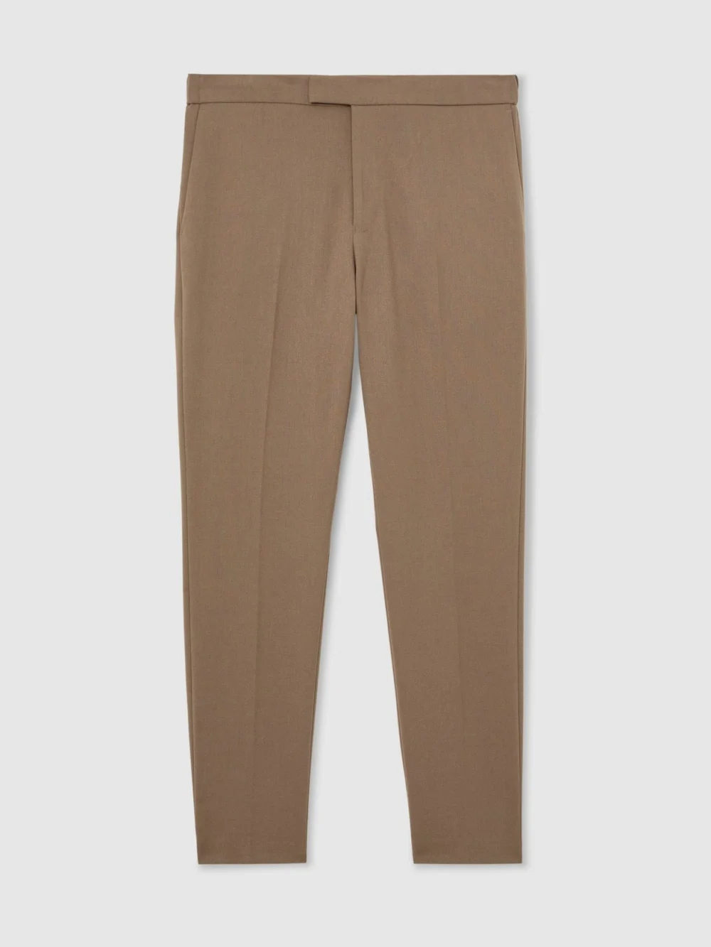 Reiss Mink Brown Slim Fit Stretch Drawstring Trousers, view 2