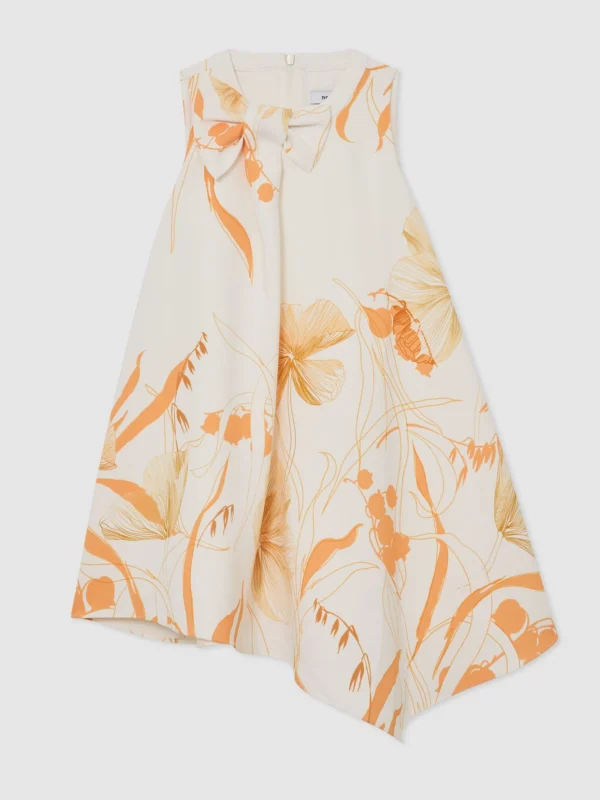 Reiss Multi 13-14 yrs Floral-print Drape Shift Dress,