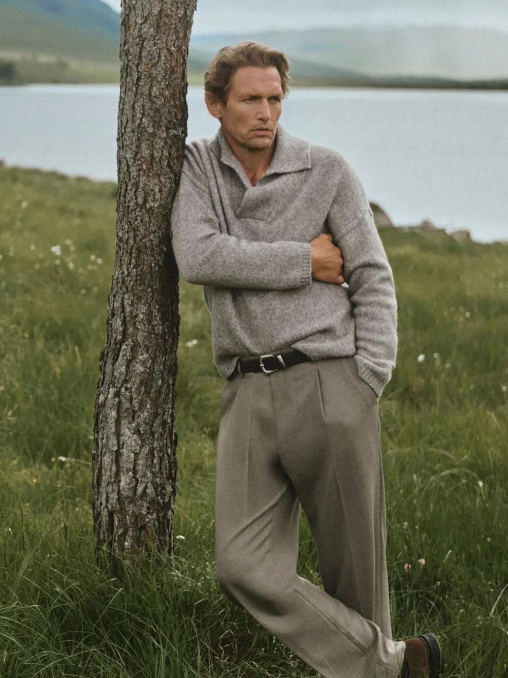 Reiss Mushroom Brown Terrain Wool-blend Twill Relaxed-fit Suits, view 3
