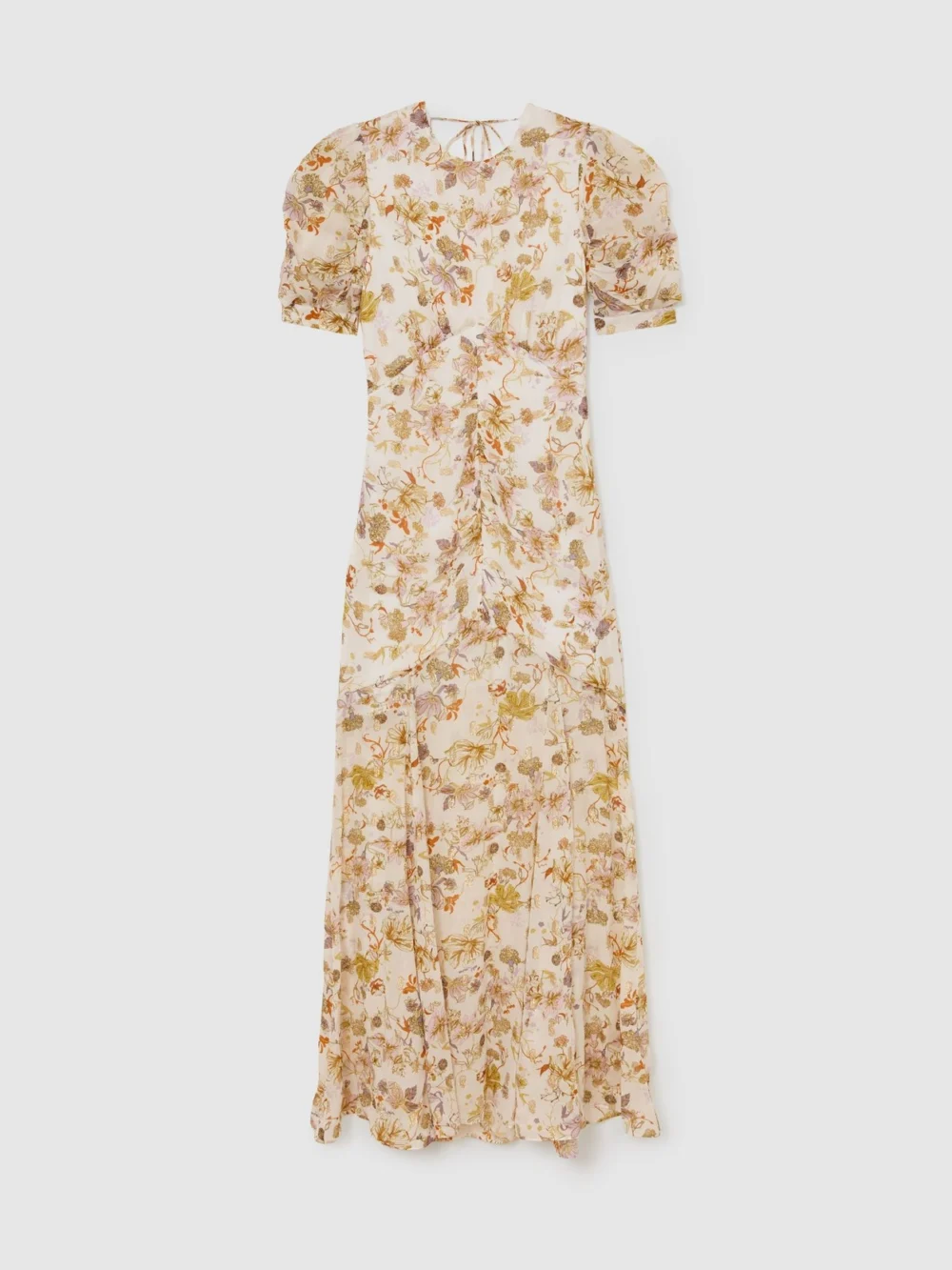 Reiss Naia Floral-print Metallic-thread Maxi Dress, 4, view 2