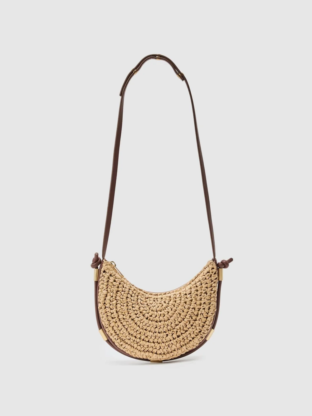 Reiss Natural Girls Raffia-effect Shoulder Bag,