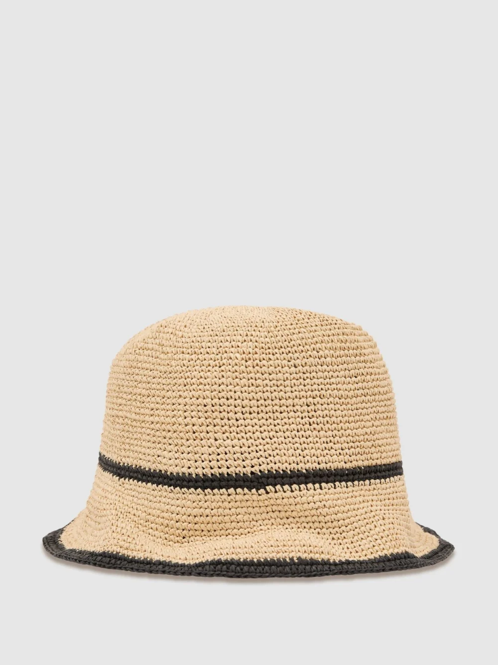 Reiss Natural Girls Straw-effect Tipped Bucket Hat,, view 2