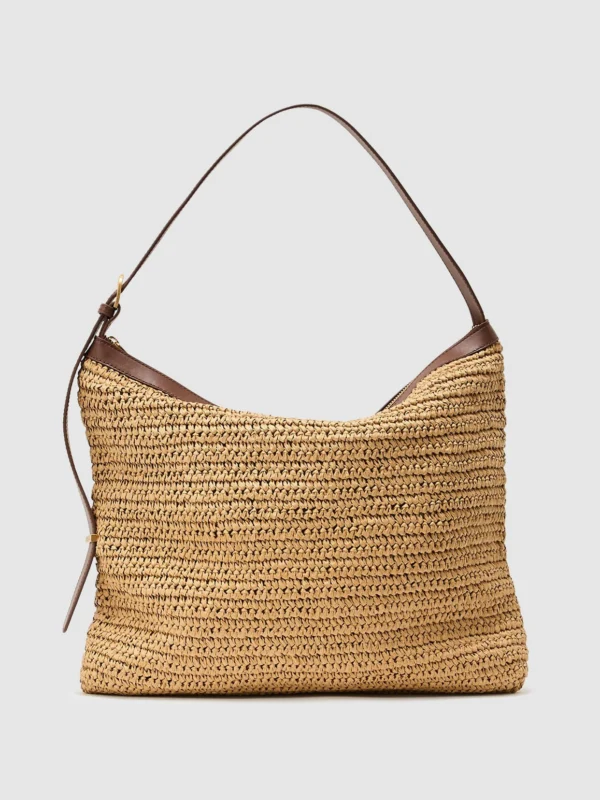 Reiss Natural Raffia-effect Tote Bag,