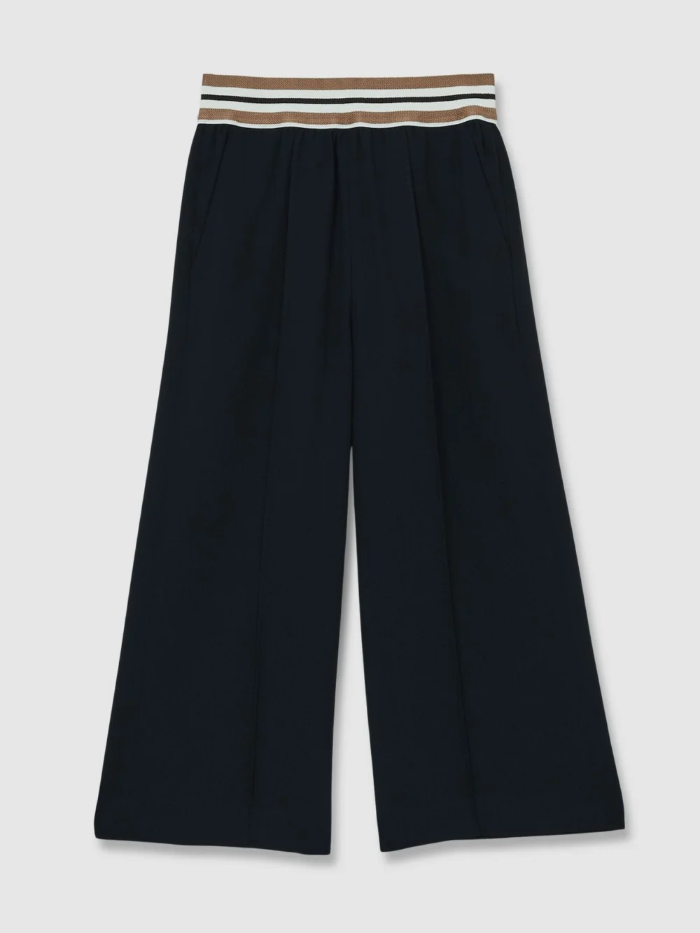 Reiss Navy 13-14 yrs Stripe-waistband Wide-leg Trousers