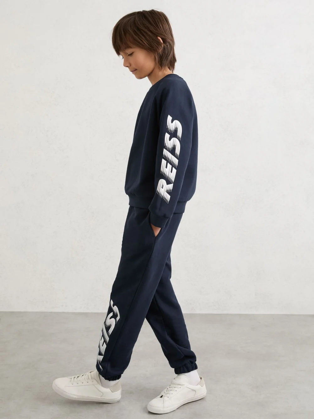 Reiss Navy 3-9 yrs Cotton Logo-print Sweatshirt