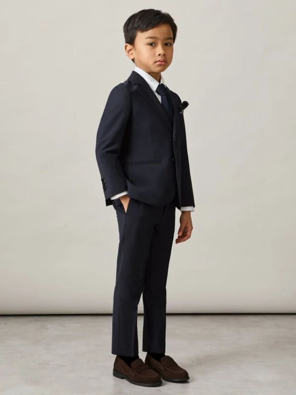 Reiss Navy 3-9 yrs Wool-blend Single-breasted Suit Blazer