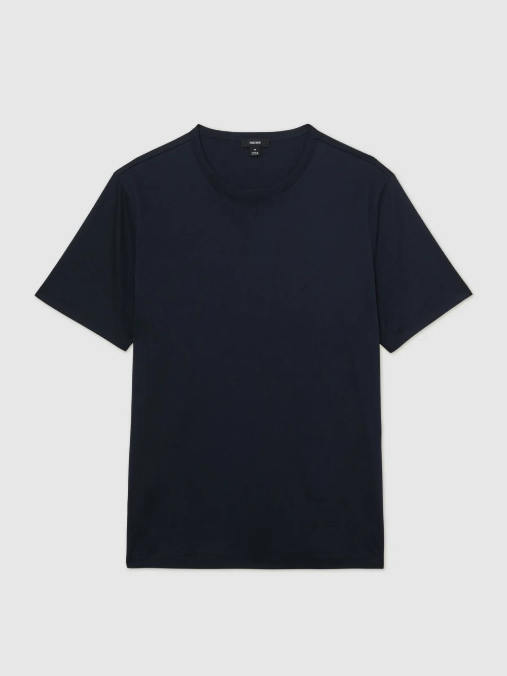 Reiss Navy Air-water Cotton Tailored-fit T-shirt, view 2