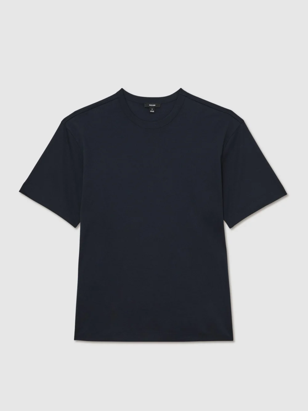 Reiss Navy Airwater-cotton Relaxed-fit T-shirt, view 2