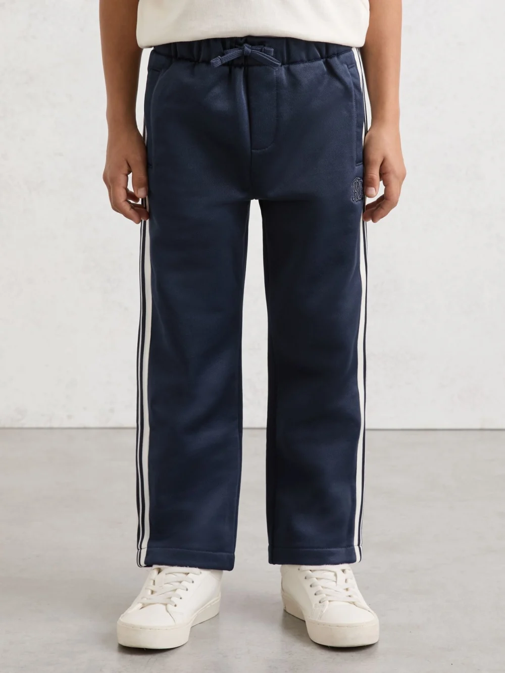 Reiss Navy Blue 9-13 yrs Monogram Side-stripe Joggers