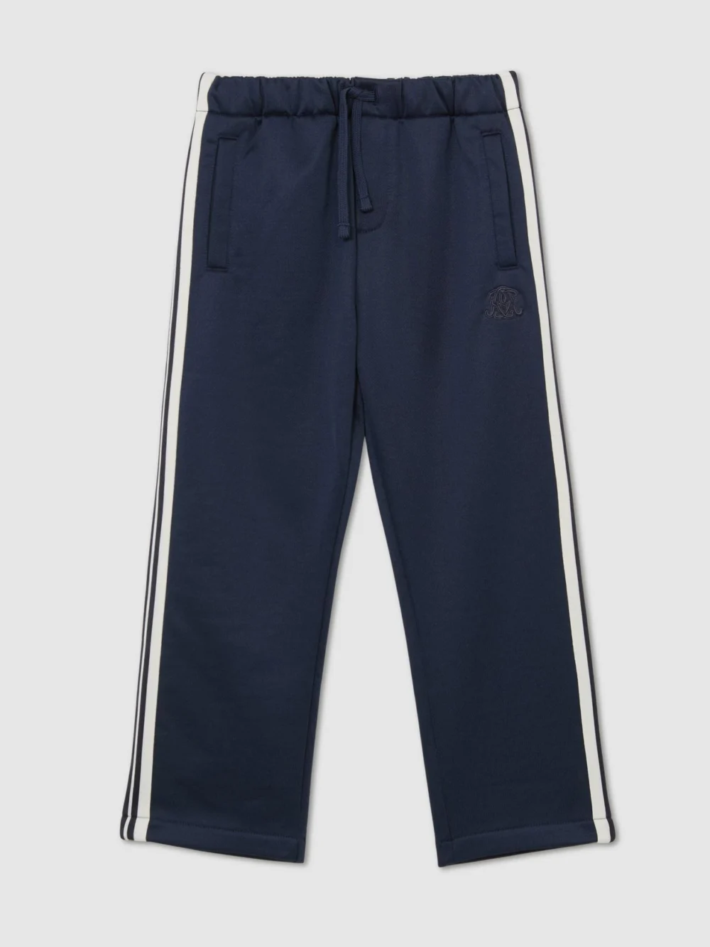Reiss Navy Blue 9-13 yrs Monogram Side-stripe Joggers, view 2