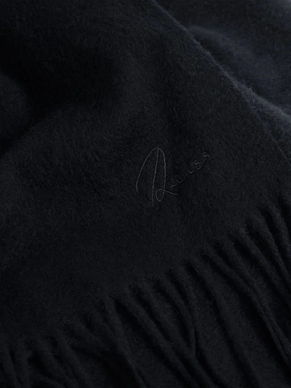 Reiss Navy Cashmere Blend Scarf,, view 4