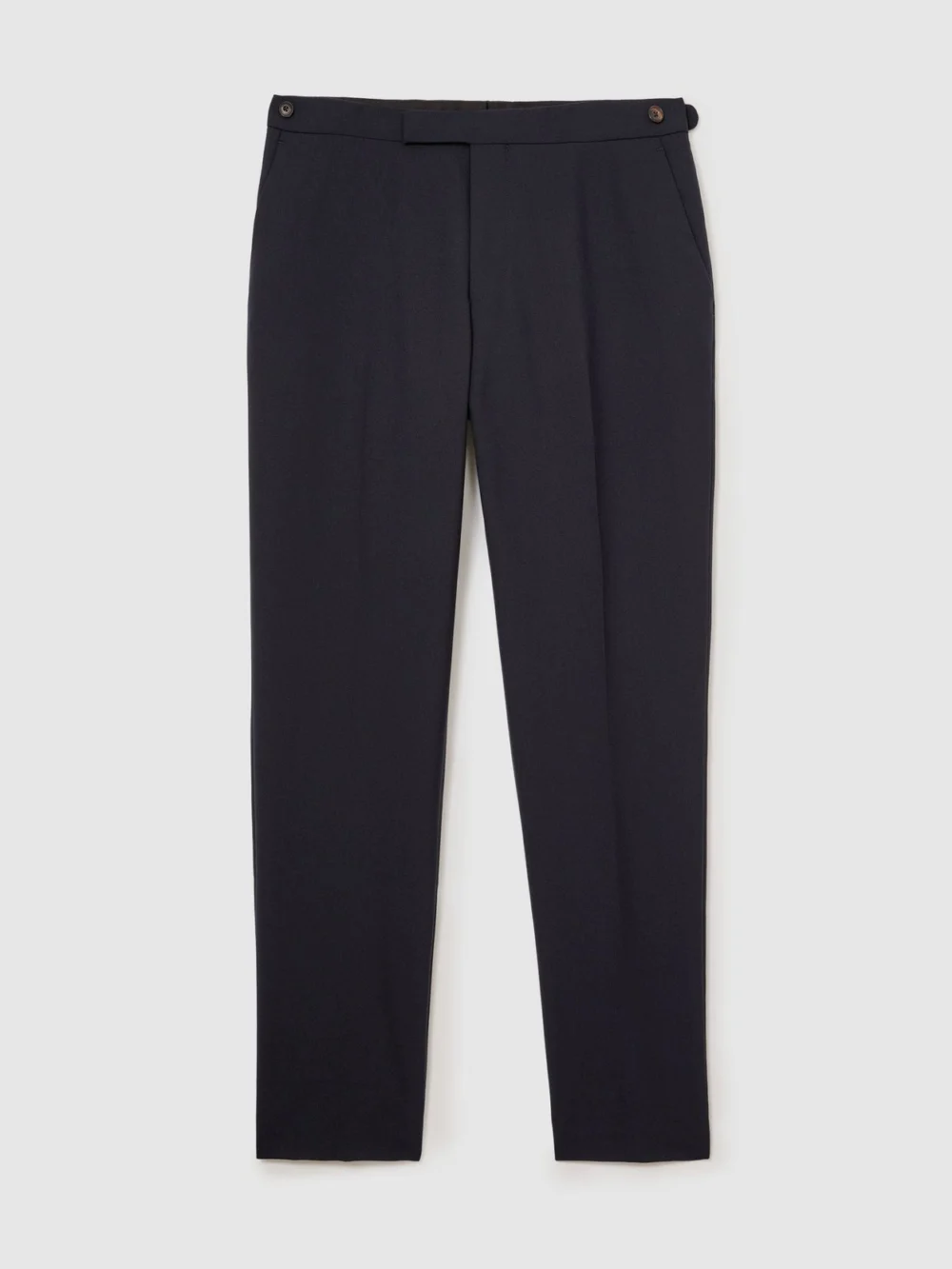 Reiss Navy Classic Fit Wool Side-adjuster Suit Trousers, view 2