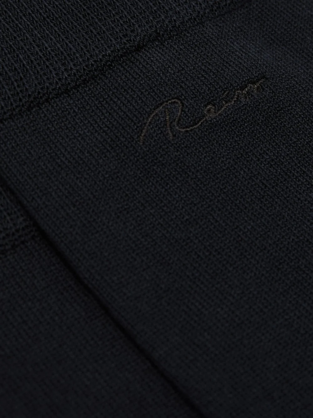 Reiss Navy Cotton-blend Script-logo Socks, view 3