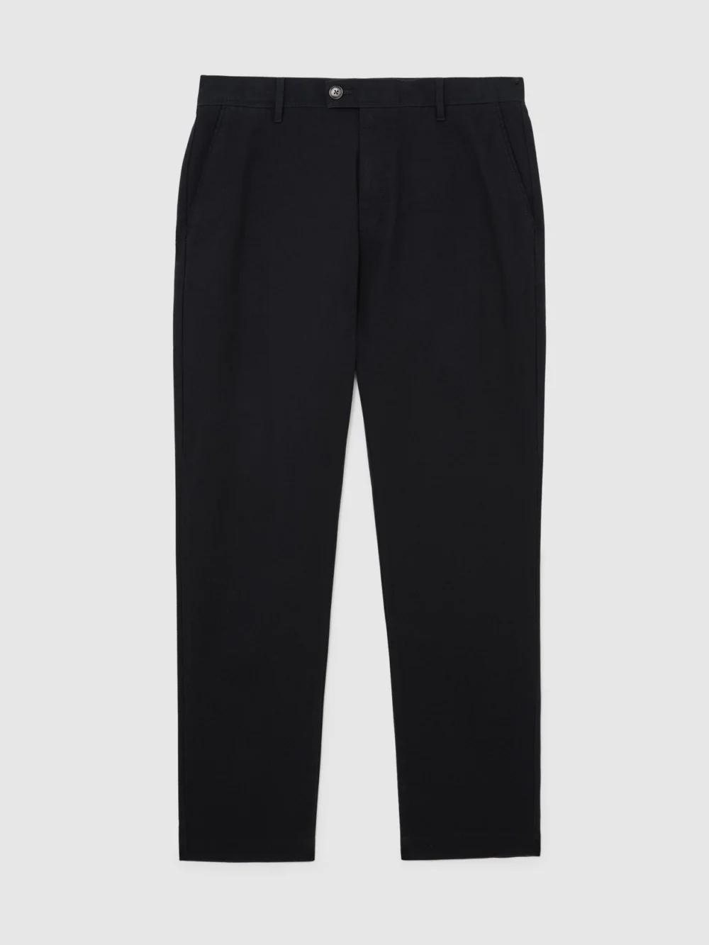 Reiss Navy Cotton Piqué Chino Trousers, view 2