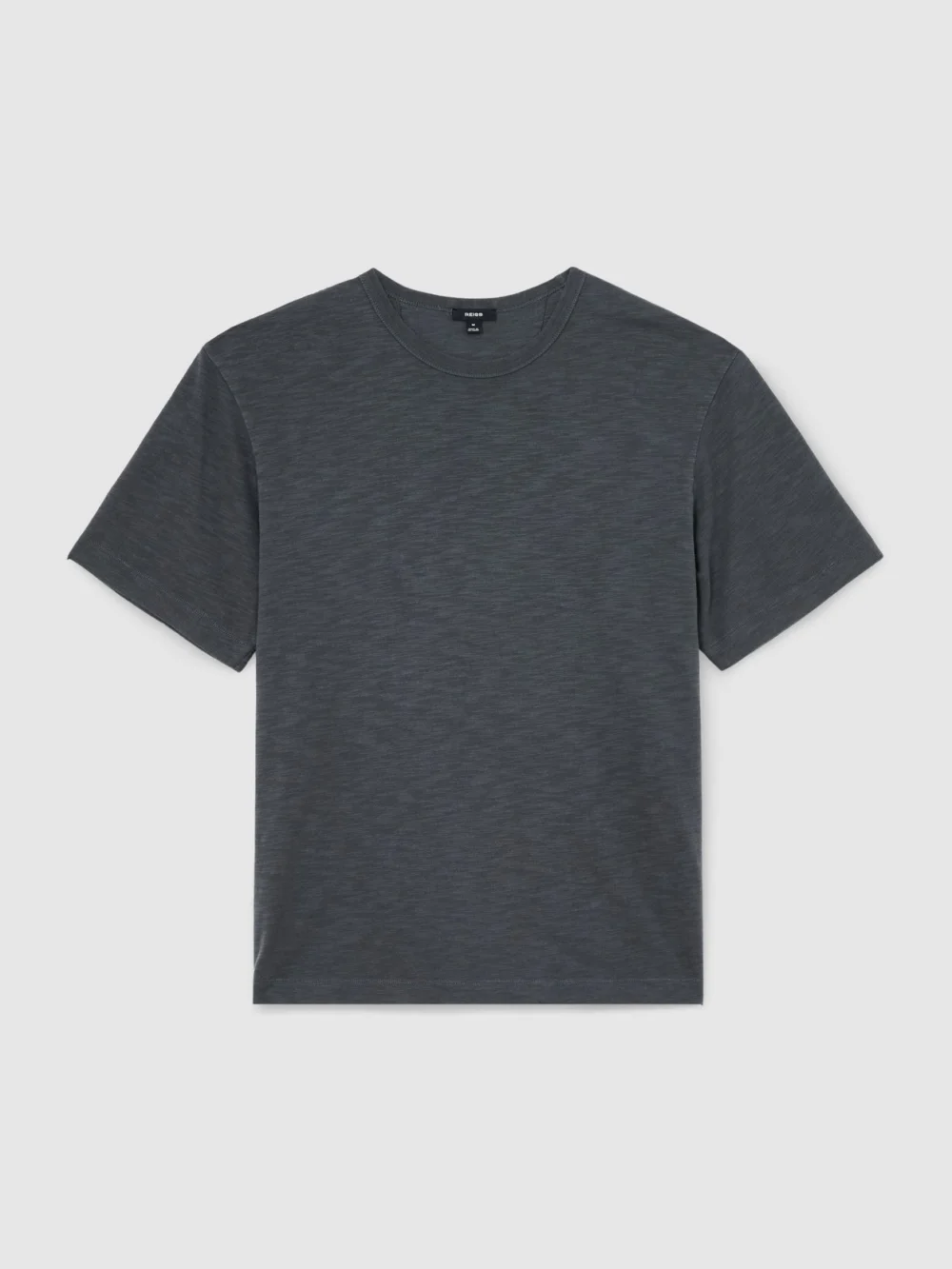 Reiss Navy Cotton Slub Relaxed-fit T-shirt, view 2