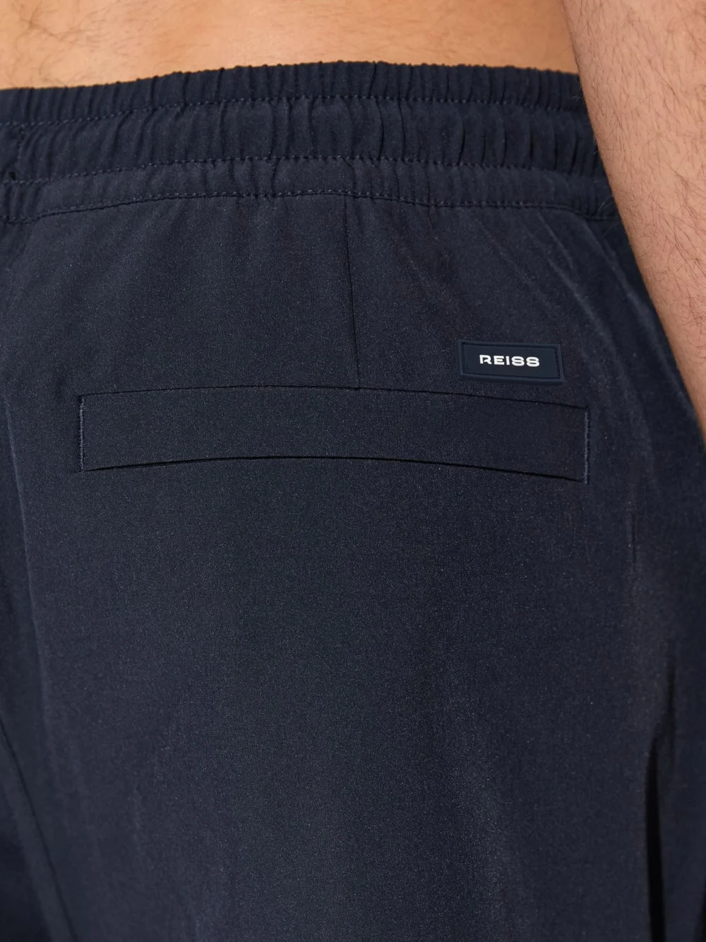 Reiss Navy Drawstring Swim Shorts, view 4