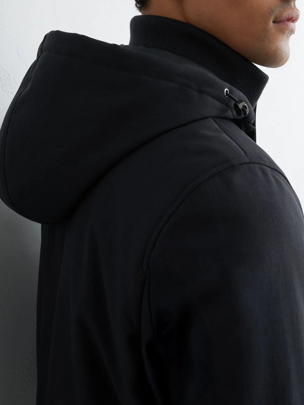 Reiss Navy Hooded Zip-through Padded Coat, view 4