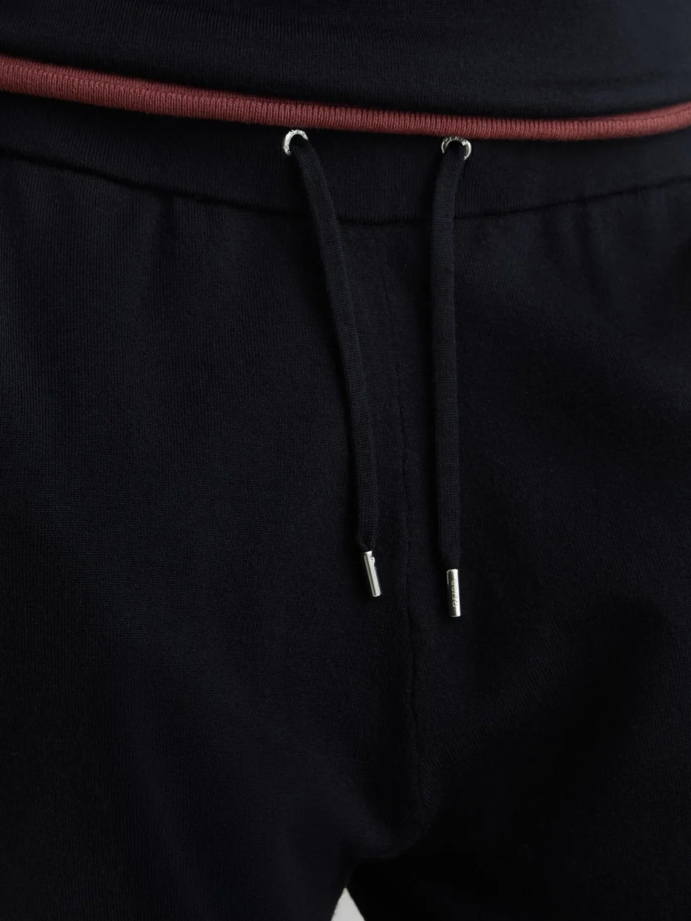 Reiss Navy Merino Wool-blend Cuffed Joggers, view 4