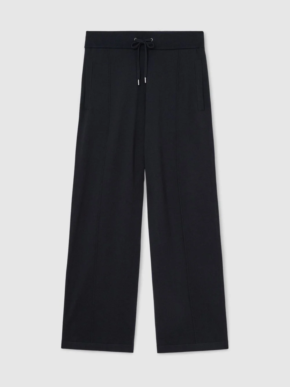 Reiss Navy Merino Wool-blend Relaxed-fit Joggers, view 2