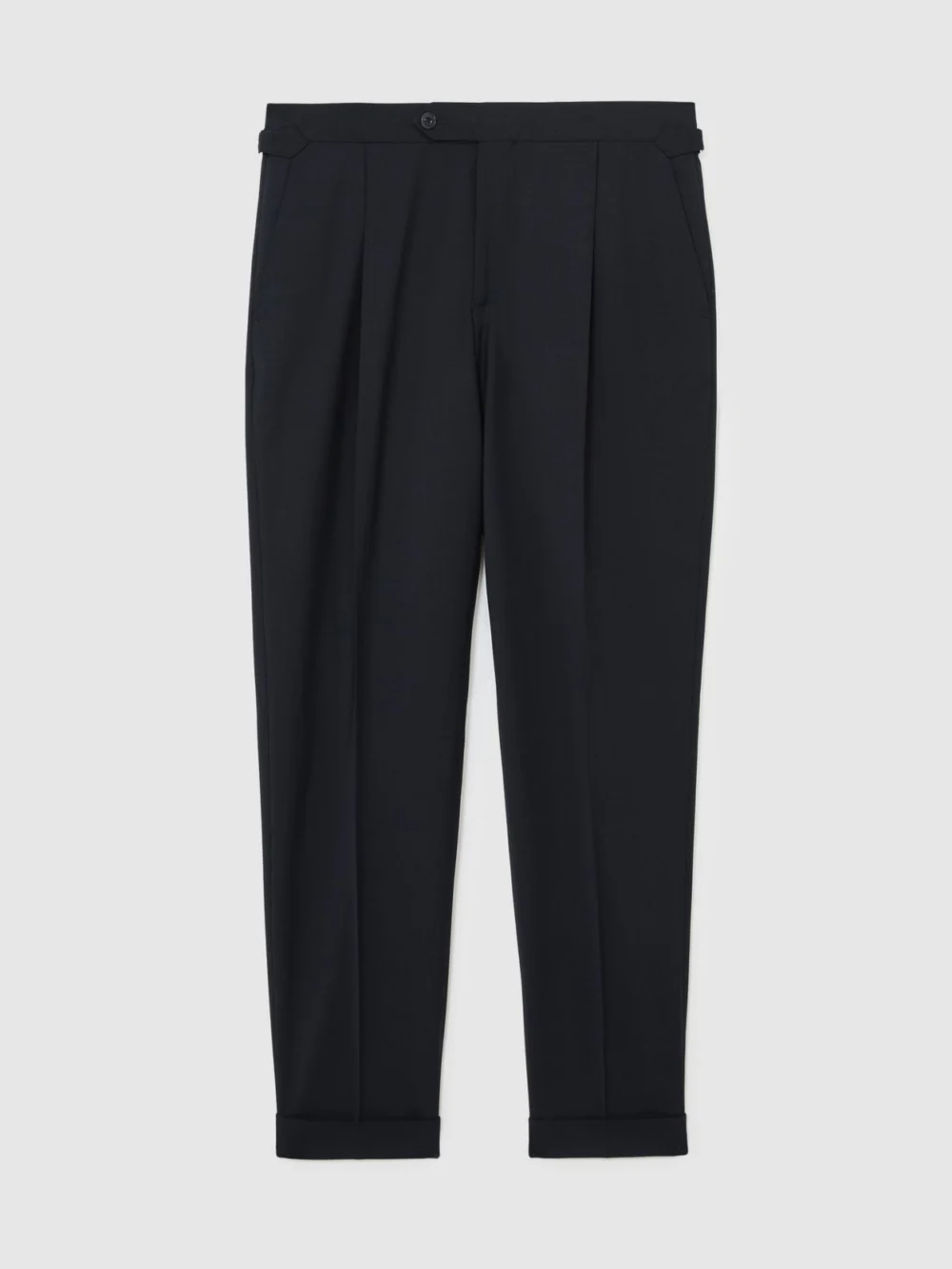 Reiss Navy Promise Tailored Fit Side-adjuster Suit Trousers Wool-blend, view 2