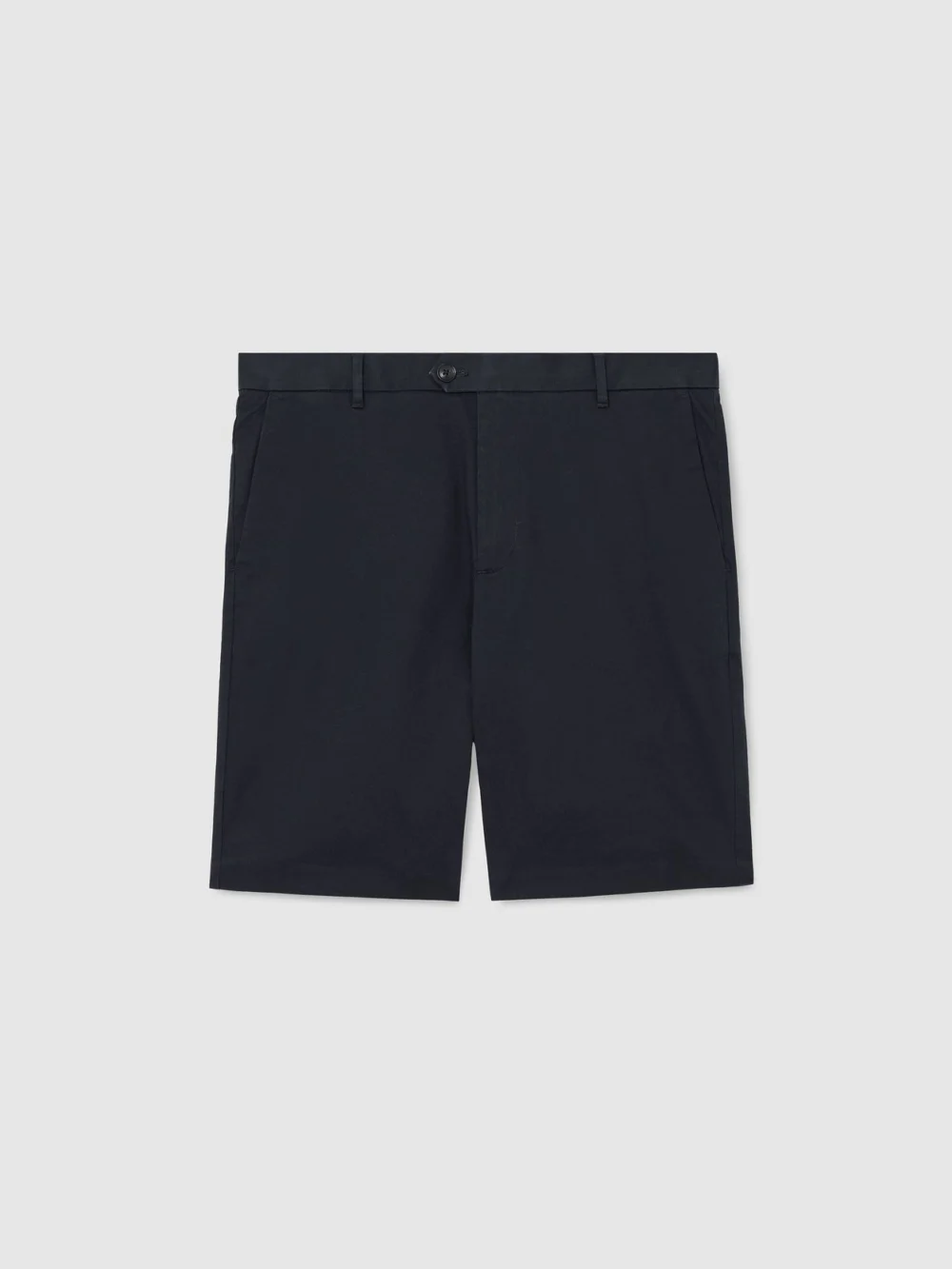 Reiss Navy Short Length Cotton Chino Shorts with Stretch, view 6