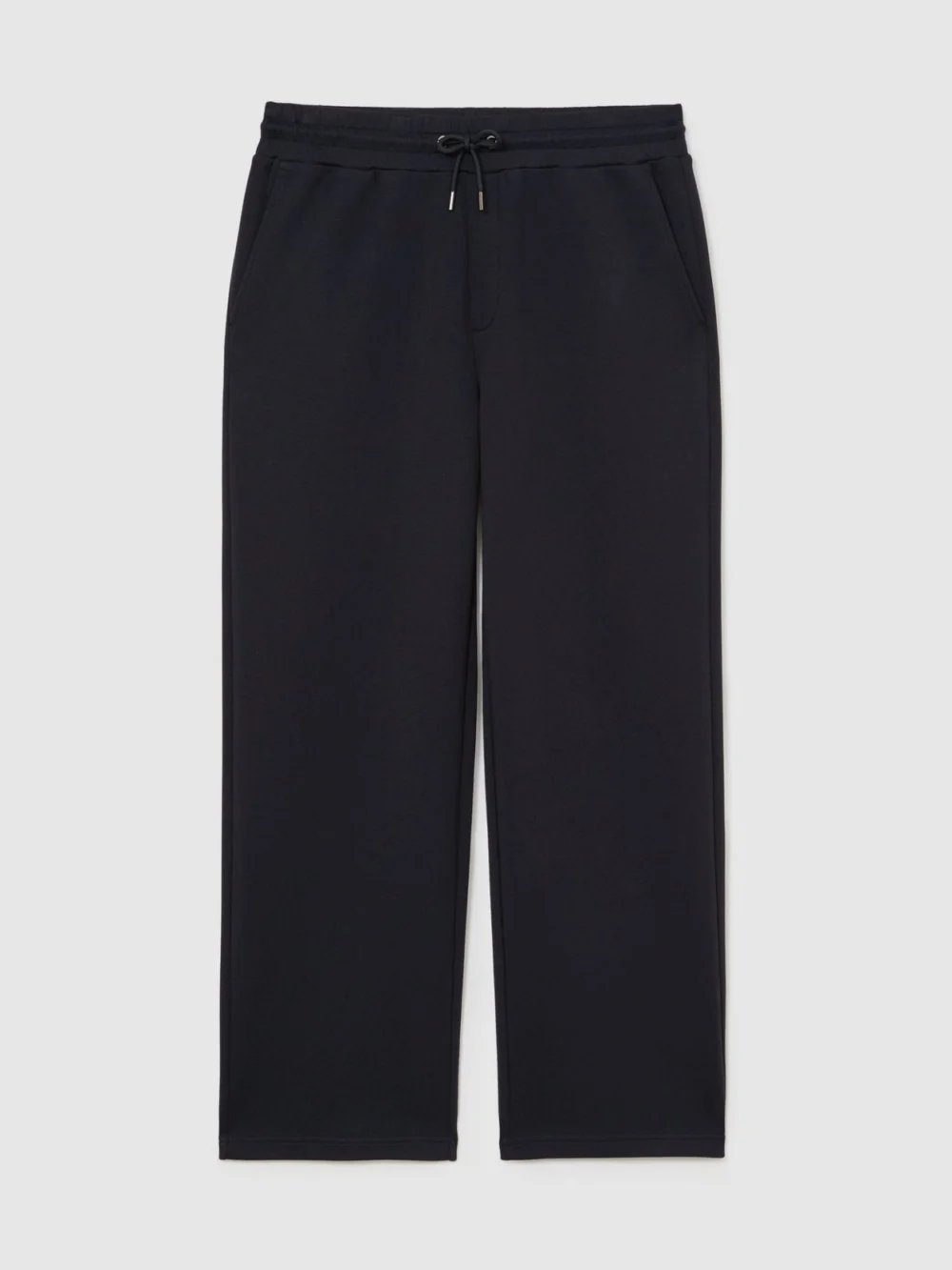 Reiss Navy Sueded Interlock Jersey Relaxed-fit Joggers, view 2
