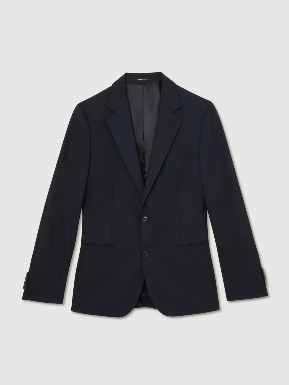 Reiss Navy Tailored Fit Single-breasted Suit Blazer, view 2