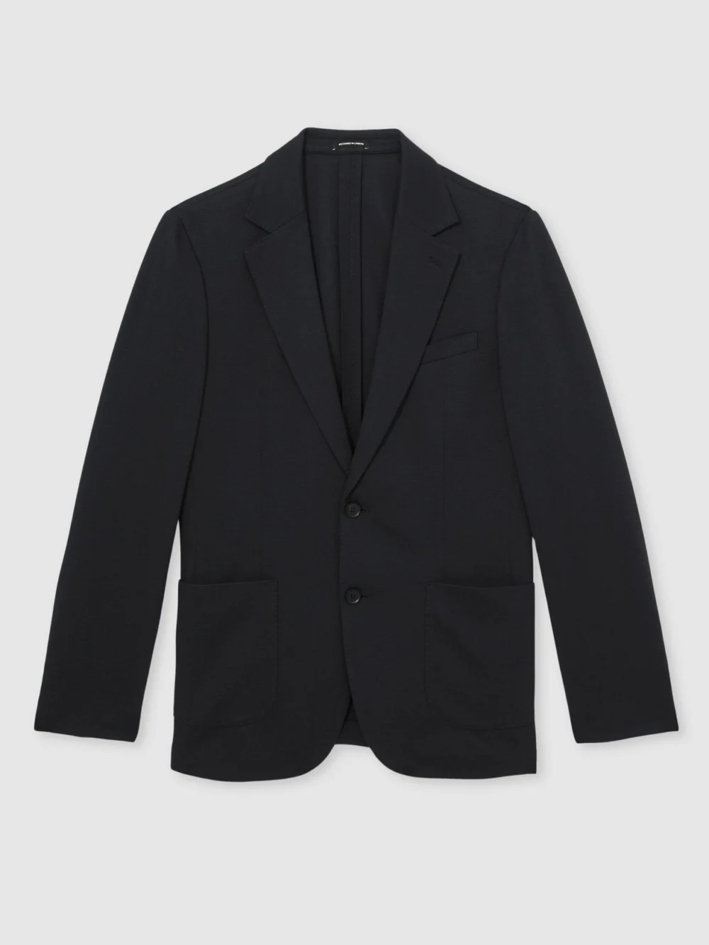 Reiss Navy Tailored Fit Textured Jersey Single-breasted Suit Blazer, view 6
