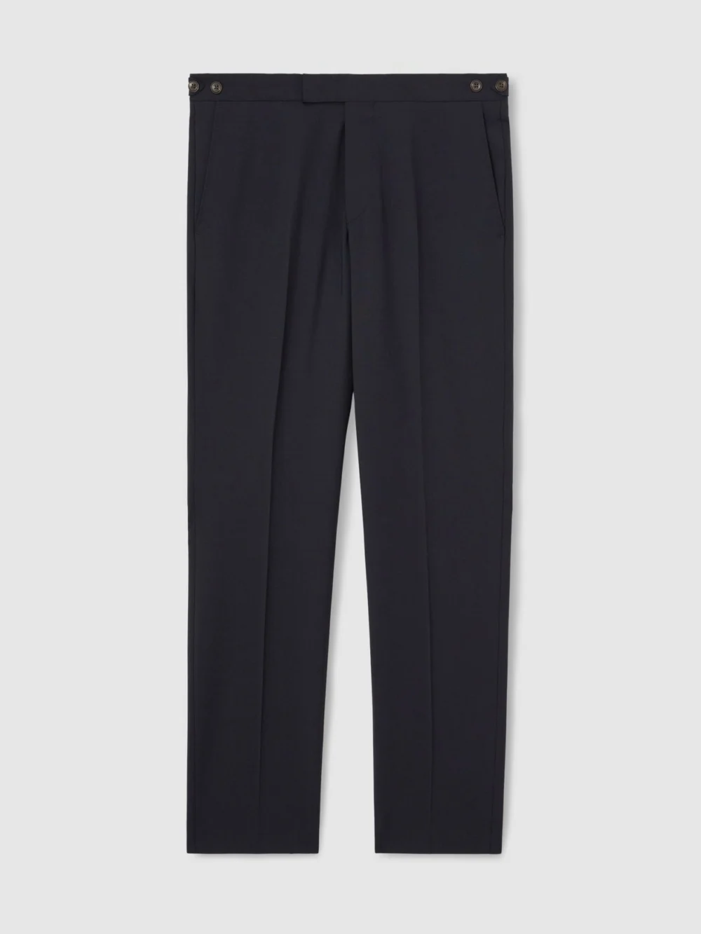 Reiss Navy Tailored Fit Wool-blend Suit Trousers, view 2