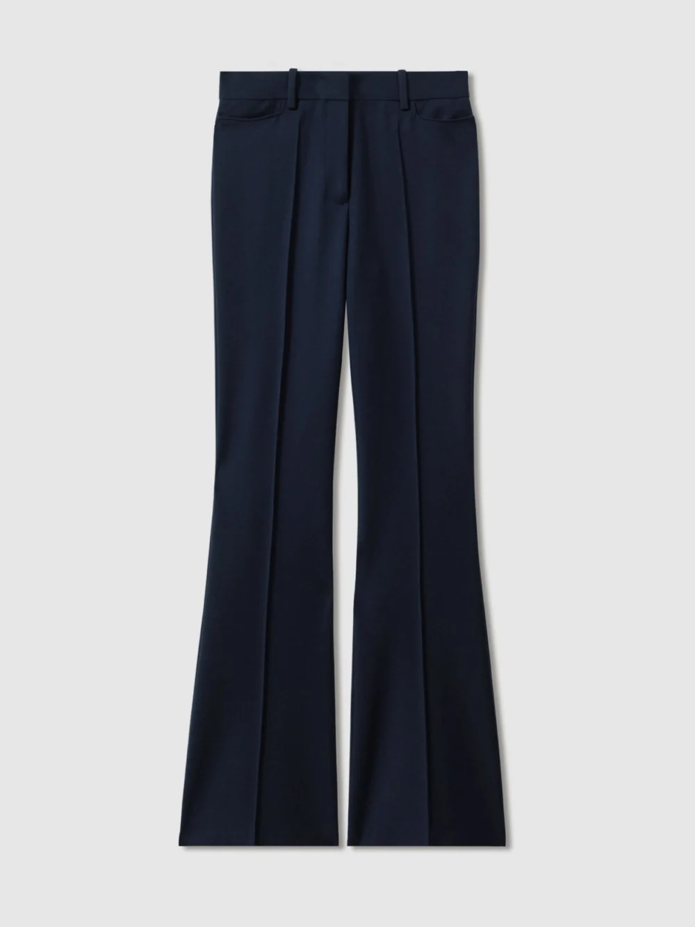 Reiss Navy Tall Flared Suit Trousers, view 6