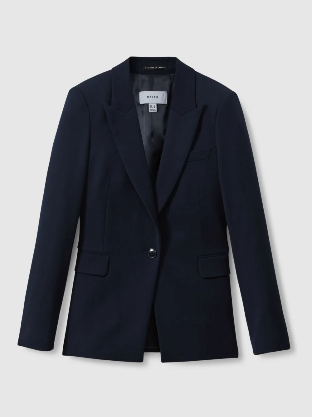 Reiss Navy Tall Tailored Single Breasted Suit Blazer, view 2