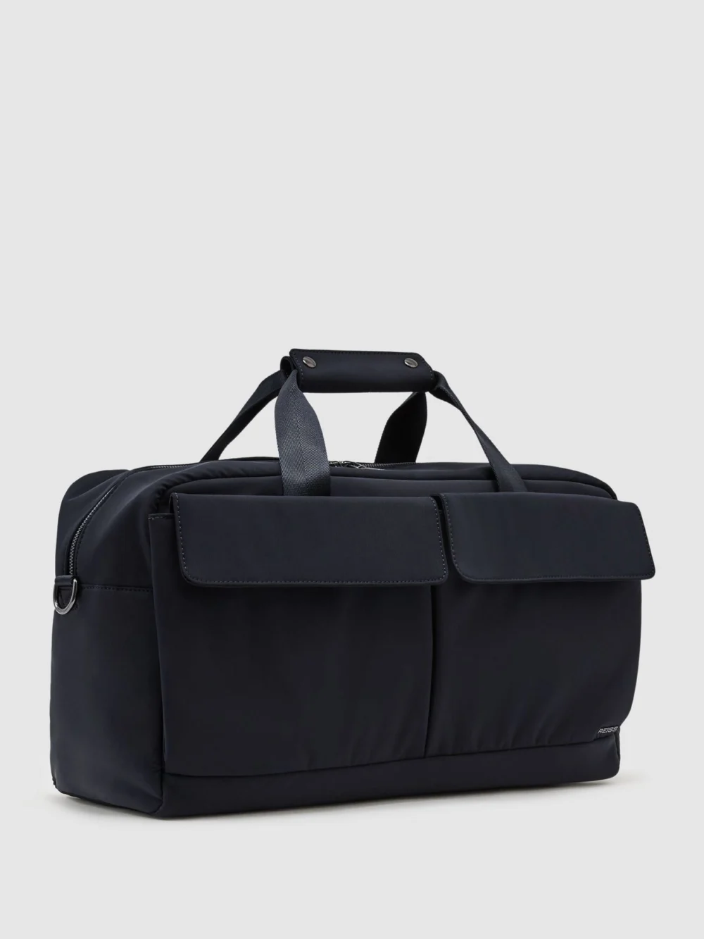 Reiss Navy Technical Twin-pocket Duffle Bag,