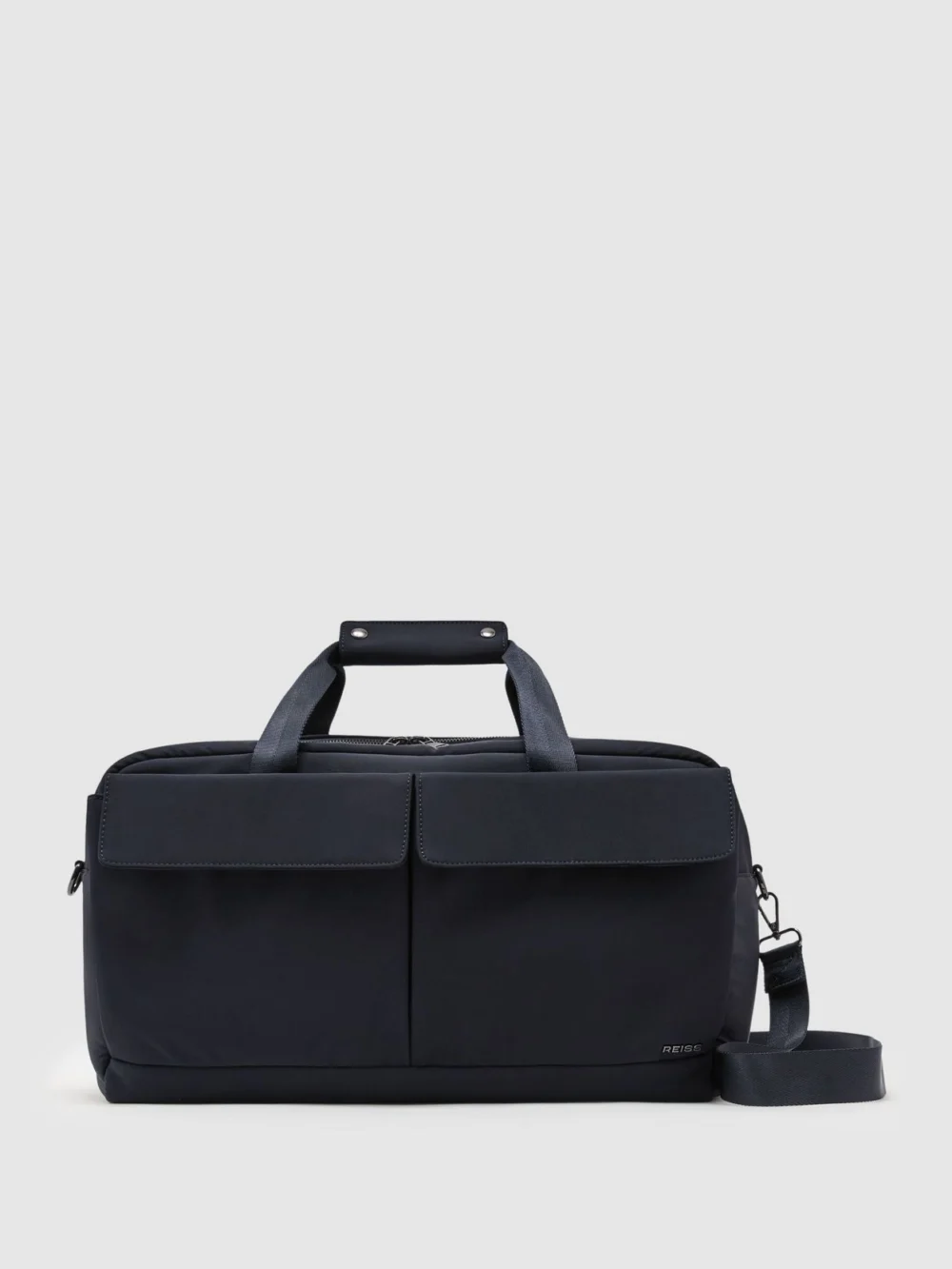 Reiss Navy Technical Twin-pocket Duffle Bag,, view 2