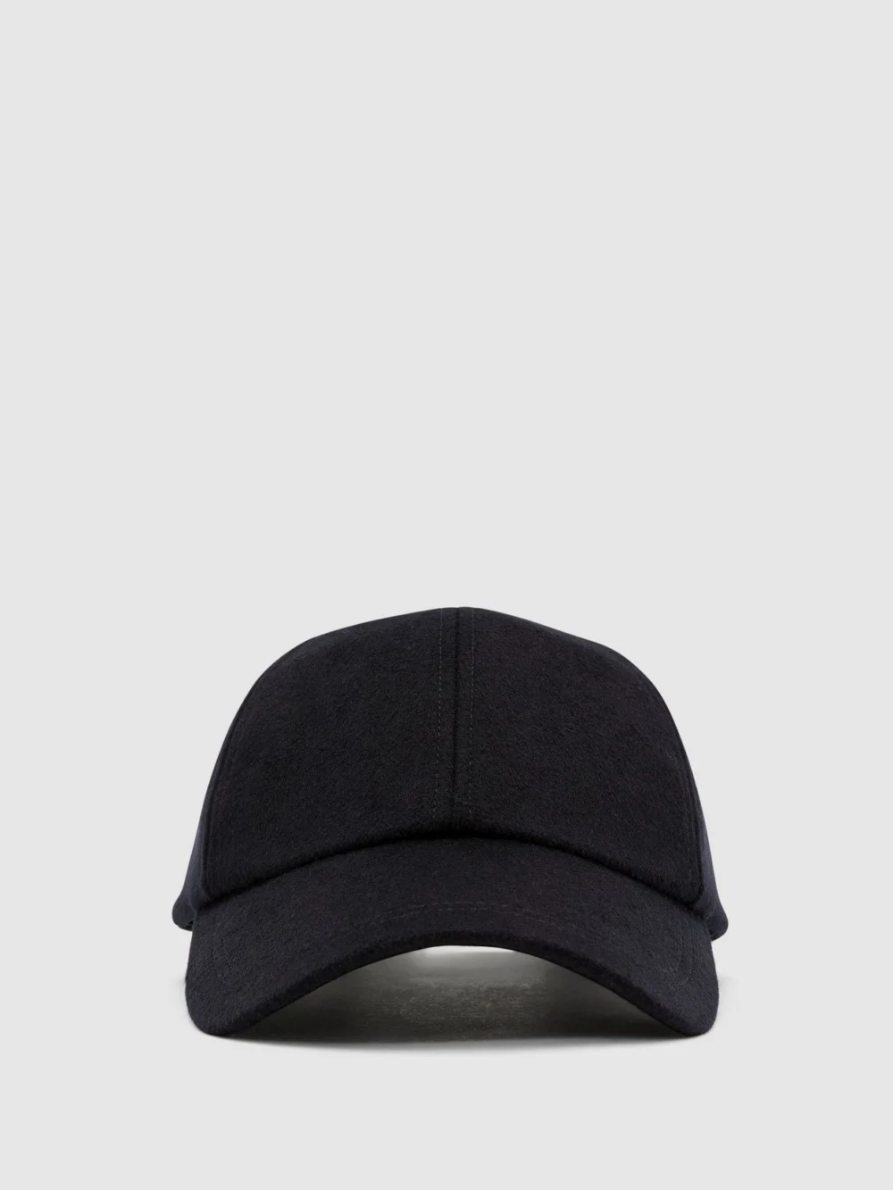 Reiss Navy Wool-blend Flannel Baseball Cap,, view 2