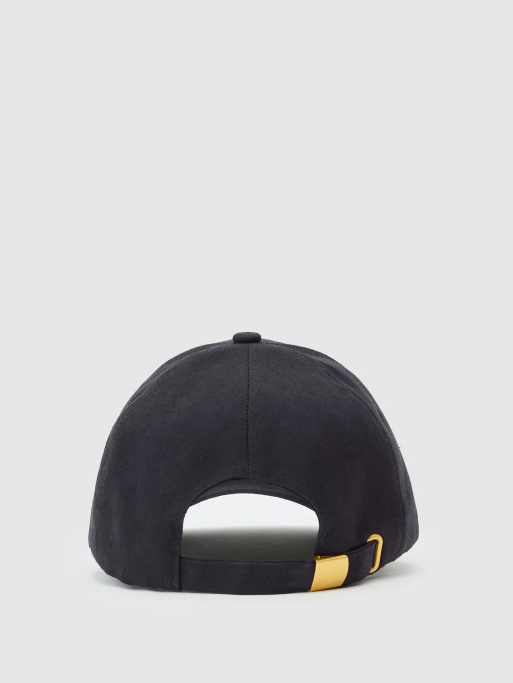 Reiss Navy Woven Baseball Cap with Linen,, view 4
