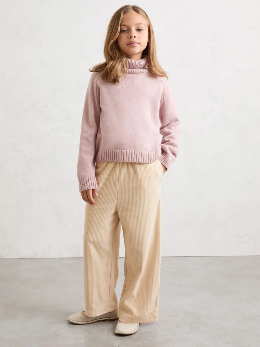 Reiss Neutral 13-14 yrs Corduroy Drawstring Trousers,, view 2
