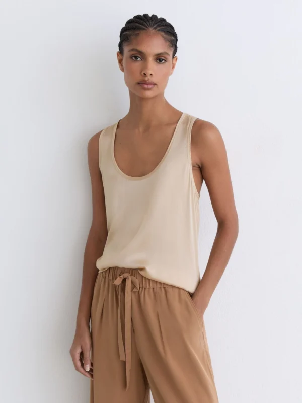 Reiss Neutral Silk-front Vest