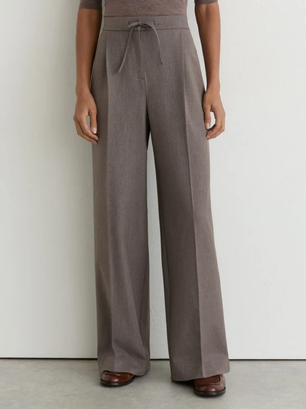 Reiss Neutral Wide-leg Pull-on Drawstring Trousers