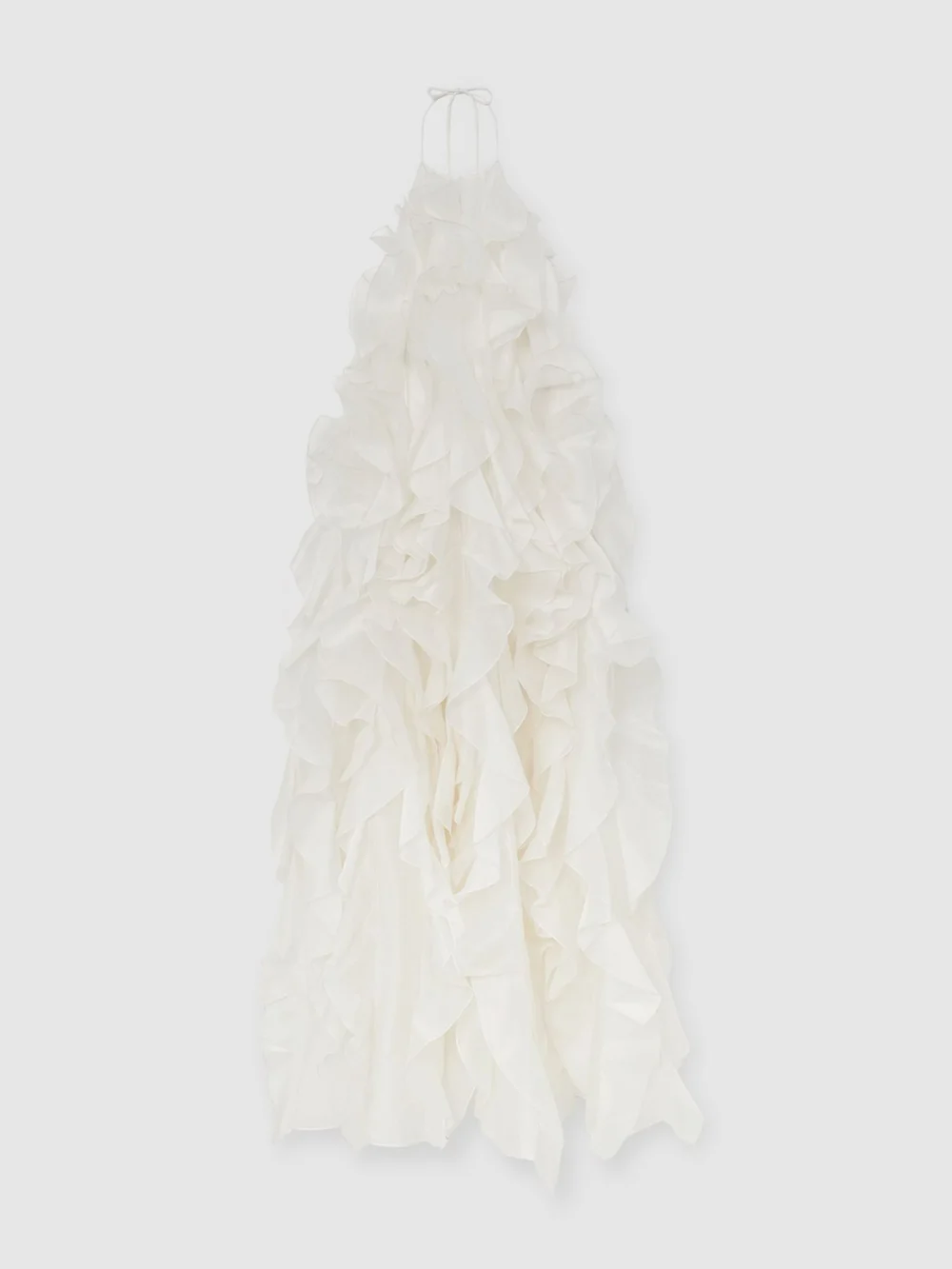 Reiss Off White Atelier Silk-organza Ruffle Maxi Dress, view 2