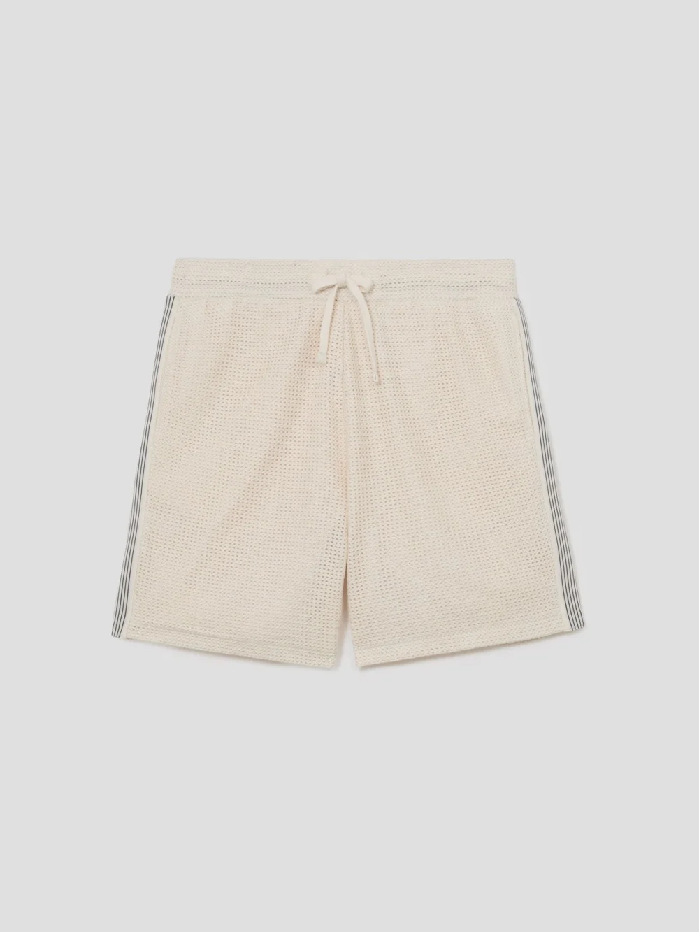 Reiss Off White Cotton-blend Side-tape Crochet Shorts, view 2