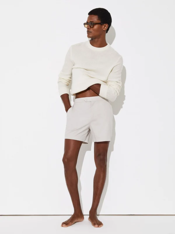 Reiss Off White Side-adjuster Swim Shorts