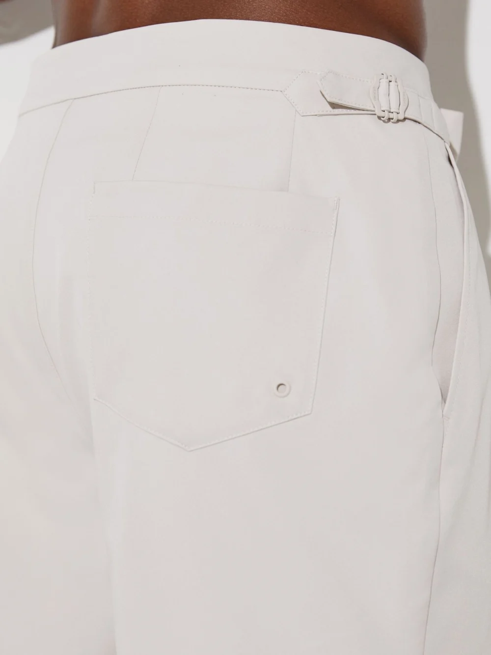 Reiss Off White Side-adjuster Swim Shorts, view 4