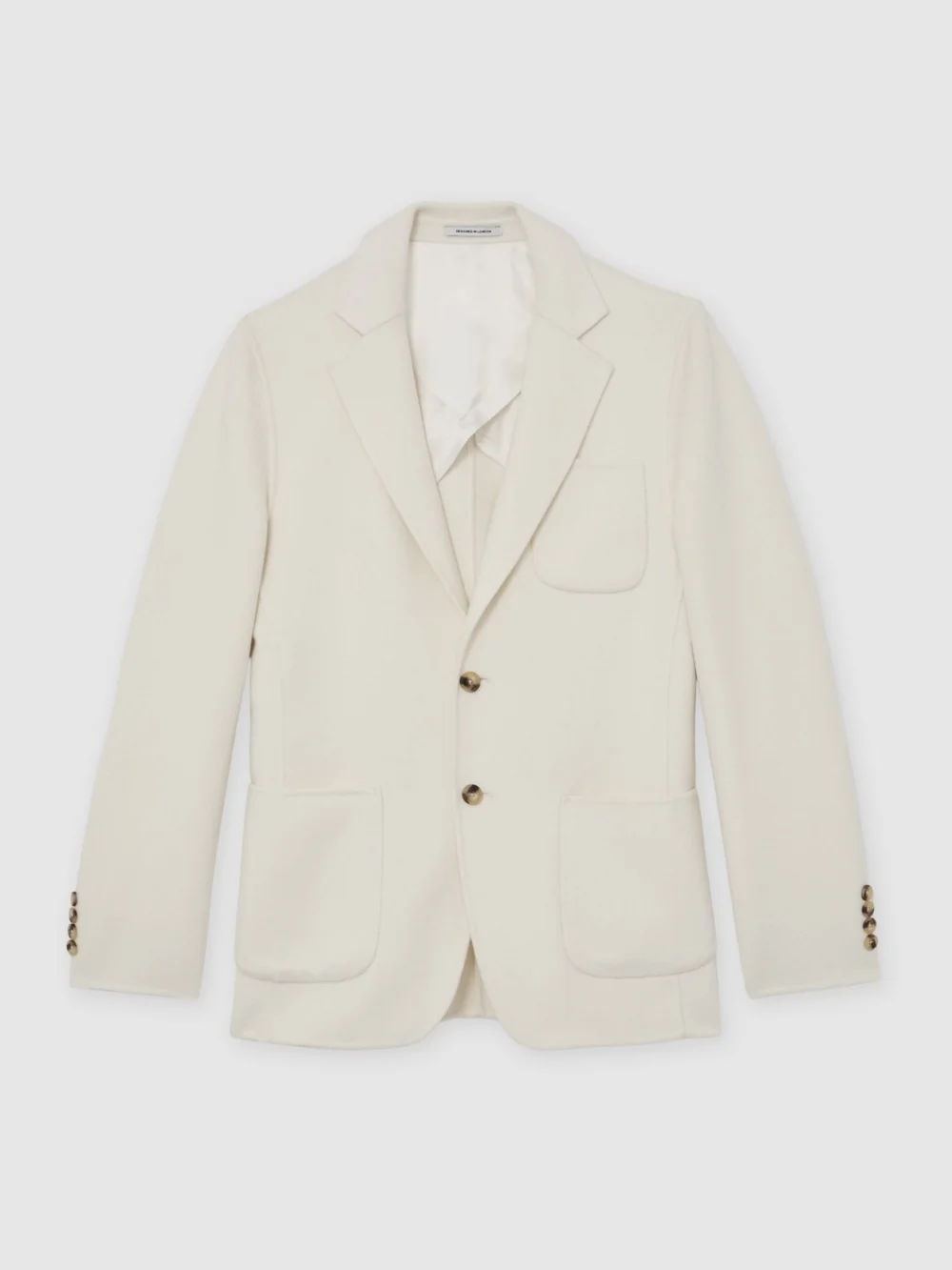 Reiss Off White Wool-blend Single-breasted Blazer Tailored-fit, view 2