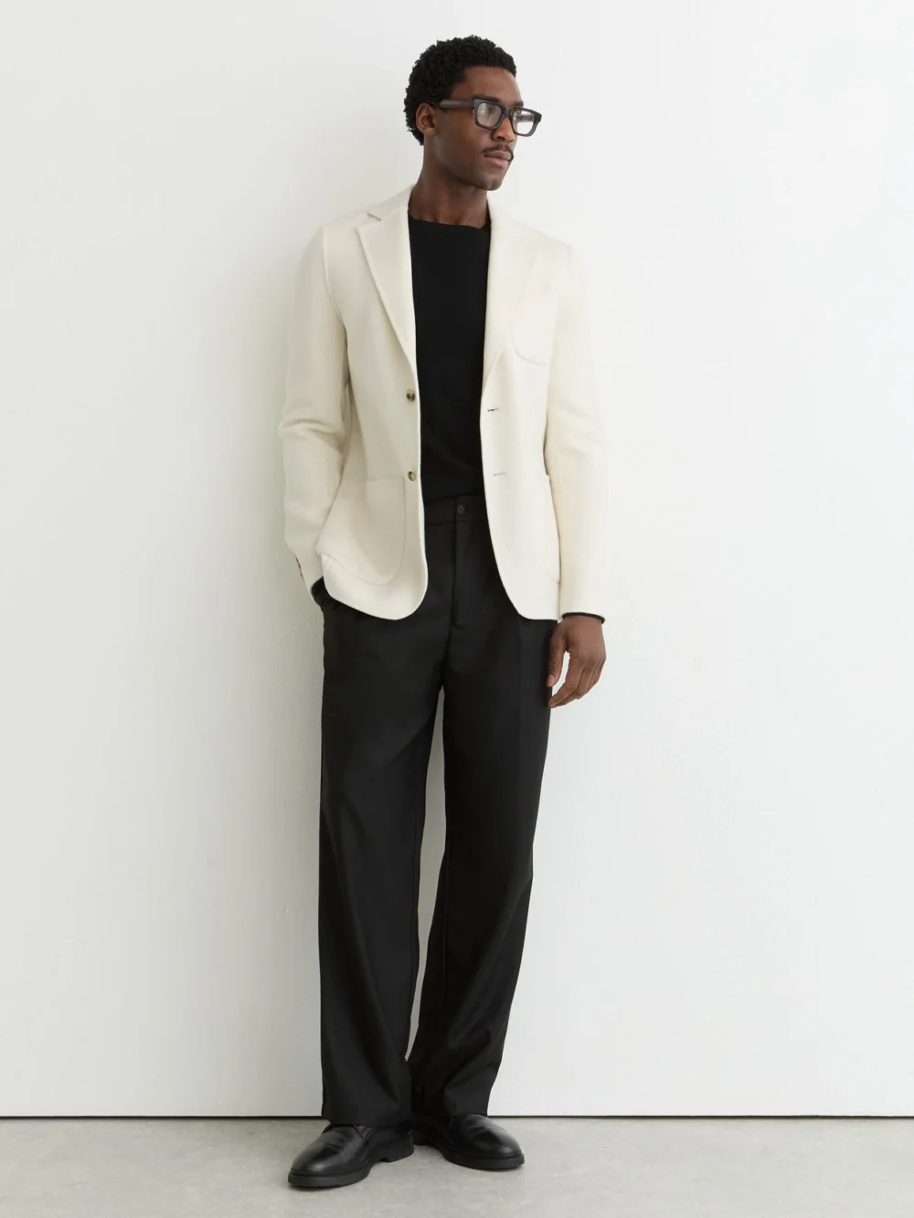 Reiss Off White Wool-blend Single-breasted Blazer Tailored-fit, view 3