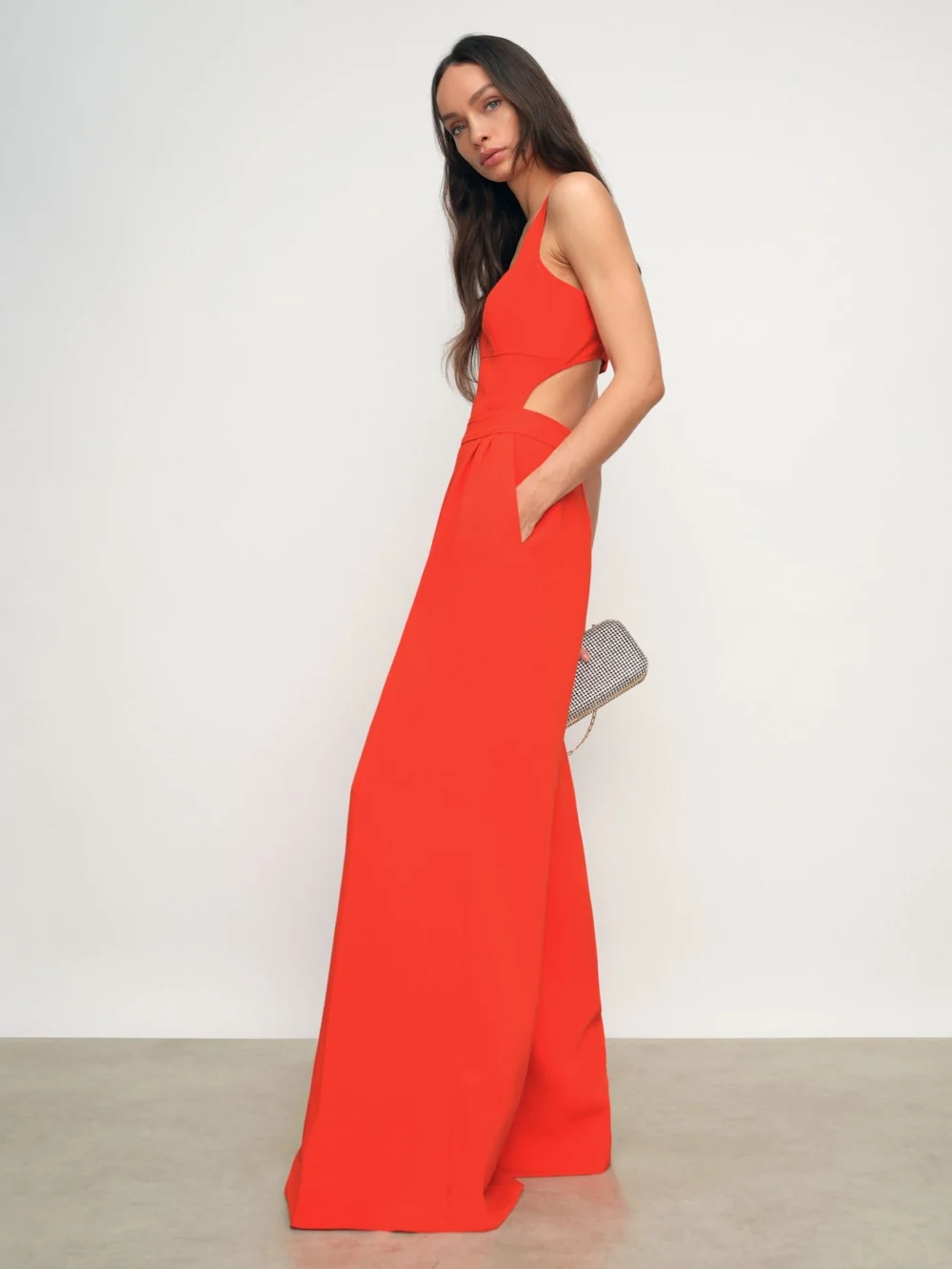 Reiss Orange Wide-leg Cut-out Jumpsuit, view 3